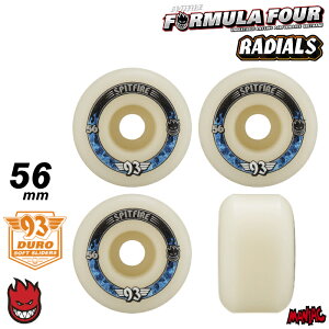 �y���j�������z�X�P�[�g�{�[�h�E�B�[�� SPITFIRE �X�s�b�g�t�@�C�A�[ F4 FORMULA FOUR RADIALS - 93DURO 93A 56mm �t�H�[�~�����t�H�[ ���W�A���X ���f�B�A���X 4��1�Z�b�g �X�s�b�g�t�@�C���[ �p�[�c �n�[