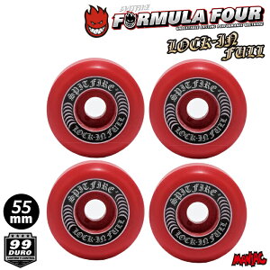 yjzXP[g{[hEB[ SPITFIRE Xsbgt@CA[ F4 FORMULA FOUR LOCK IN FULL RED - 99DURO 99A 55mm tH[~tH[ bNCt bNC 41Zbg Xsbgt@C[ p