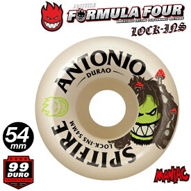 【日祝も発送】スケートボードウィール SPITFIRE スピットファイアー FORMULA FOUR (F4) LOCK-INS SHAPE BURN SQUAD ANTONIO DURAO - 99DURO 99A 54mm フォーミュラフォー 4個1セット スピットファイヤー パーツ ハード ウイール タイヤ SK8