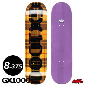 【日祝も発送】スケボー デッキ 単品 スケートボード GX1000 ジーエックス OG LOGO TARTAN YELLOW 8.375 8.375インチ SK8 SKATEBOARD 板 ストリート トリック 大人用 ストリート
