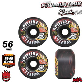 【日祝も発送】スケートボードウィール SPITFIRE スピットファイアー F4 FORMULA FOUR SHROOM BIGHEAD CLASSIC FULL - 99DURO 99A 56mm フォーミュラフォー クラシックフル 4個1セット スピットファイヤー パーツ ハード ウイール タイヤ