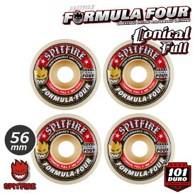 【日祝も発送】スケートボード ウィール スケボー SPITFIRE スピットファイヤー F4 FORMULA FOUR CONICAL FULL - 101DURO 101A 56mm RED フォーミュラフォー コニカルフル レッド 4個1セット パーツ ハード ウイール タイヤ SK8