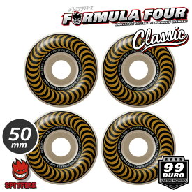 【日祝も発送】スケートボード ウィール スケボー SPITFIRE スピットファイヤー F4 FORMULA FOUR CLASSIC - 99DURO 99A 50mm GOLD フォーミュラフォー クラシック ゴールド 4個1セット パーツ 定番 ウイール タイヤ SK8