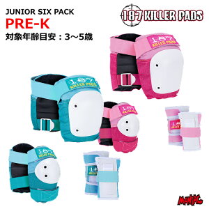 �y���j�������z�X�P�[�g�{�[�h �X�P�{�[ �v���e�N�^�[ 187 KILLER PADS �L���[�p�b�h JUNIOR SIX PACK PRE-K �W���j�A�V�b�N�X�p�b�h �q���p KIDS �L�b�Y 3�Έȏ� SK8 �X�P�[�g �X�g���[�g �X�|�[�c�p �X