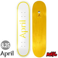 【日祝も発送】スケボー デッキ 単品 スケートボード April エイプリル TWIN OG LOGO YELLOW WHITE 8.25 …