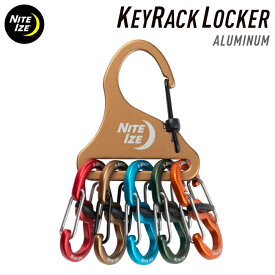 NITEIZE ナイトアイズ キーラックロッカー アルミニウム KEYRACK LOCKER ALUMINUM S-BINER エスビナー Sビナー マイクロロック 鍵 5本 まとめる カラビナ キーホルダー キーリング 【あす楽対応】