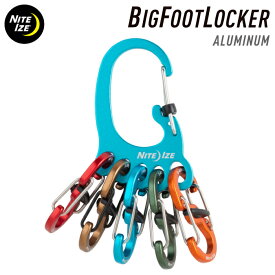 NITEIZE ナイトアイズ ビッグフットロッカー アルミニウム BIGFOOT LOCKER ALUMINUM キーラック S-BINER エスビナー Sビナー マイクロロック 鍵 5本 まとめる カラビナ キーホルダー キーリング