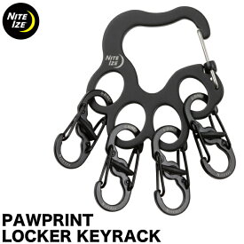 NITEIZE ナイトアイズ キーホルダー NI59237 PAWPRINT LOCKER KEYRACK パウプリント キーロッカー キーラック S-BINER エスビナー Sビナー マイクロロック 鍵 カラビナ キーホルダー キーリング 【あす楽対応】