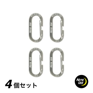 �y���j�������zNITEIZE �i�C�g�A�C�Y �}�C�N�������N �J���r�i�[ MICRO LINK 4�Z�b�g �� 4�{ �܂Ƃ߂� �J���r�i �L�[�z���_�[ �L�[�����O �A�E�g�h�A���W���[ �L�����v�p�i