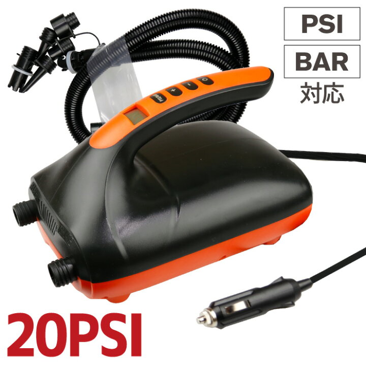 楽天市場】【日祝も発送】電動ポンプ 12V 20PSI 空気入れ 空気抜き 