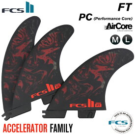 [純正フィンボルトプレゼント]FCS2 FIN エフシーエス2フィン ショートボード用 トライフィン FT - PC/Aircore BLACK/RED フィリペトレド パフォーマンスコア エアコア Mサイズ Lサイズ 3フィン スラスター 【日本正規品】