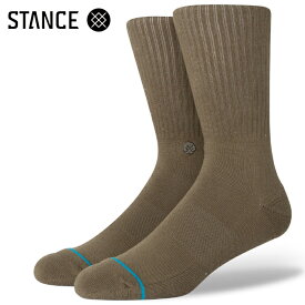 STANCE SOCKS スタンスソックス メンズ靴下 ICON - Green スケーターソックス ハイソックス メンズソックス