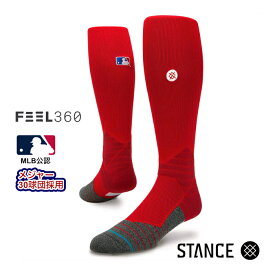 STANCE スタンス ソックス 野球 ベースボール 靴下 メンズ ブランド STANCE SOCKS DIAMOND PRO OTC - Red - レッド 赤 FEEL360 フィール360 草野球 MLB メジャーリーグ ハイソックス メンズソックス おしゃれ 【あす楽対応】