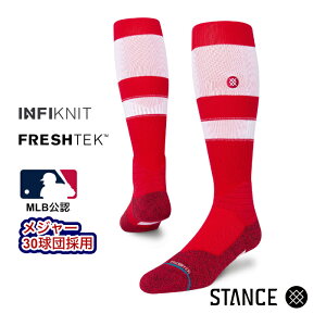 �y���j�������zSTANCE �X�^���X �\�b�N�X �싅 �x�[�X�{�[�� �C�� �����Y �u�����h STANCE SOCKS STRIPES OTC 2023 - White/Red - �X�g���C�v �z���C�g/���b�h ��/�� FRESHTEK �t���b�V���e�b�N ���싅 MLB ���W