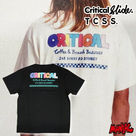 TCSS Tシャツ Critical Slide クリティカルスライド メンズ 半袖Tシャツ SMUTE24011 BUSINESS TEE 半袖 ティーシーエスエス バックプリント サーフブランド 男性用 ボックスシルエット