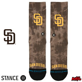 【日祝も発送】STANCE スタンス ソックス SD パドレス 靴下 くつ下 メンズ ブランド PADRES DYE - Brown ハイソックス メンズソックス おしゃれ サンディエゴパドレス 野球 MLB メジャーリーグ