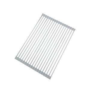 【 送料無料 】水切りラック 折り畳み シンク上 スリム 水切りマット 水切り 折りたたみ ロール キッチン シリコン シンク 食器乾燥ラック 収納 作業台 コンパクト シンプル 抗菌 ホワイト