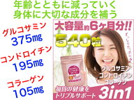 グルコサミン コンドロイチン コラーゲン 3in1　540粒　6か月分【送料無料】【膝　関節　痛み　健康的　…