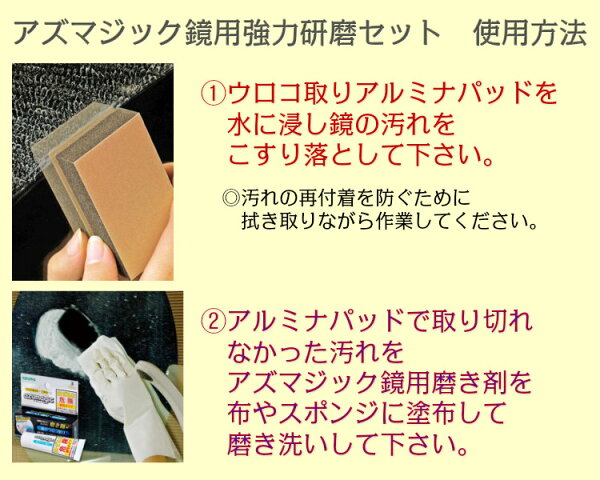 アズマジック鏡用強力研磨セット使用方法
