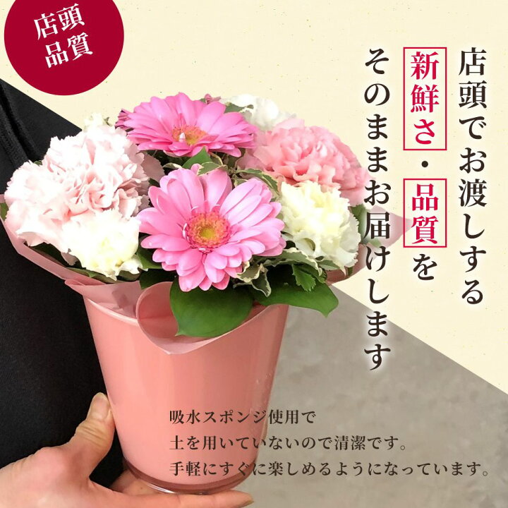 楽天市場 花 ギフト そのまま飾れる サンキューフラワーポット ガーベラと季節のお花のアレンジメント 個別メッセージ対応可 プレゼント誕生日 アレンジメント フラワーギフト 定年 還暦祝い 歓送迎会 花束 結婚祝い お友達 送料無料 あす楽対応 あなたの街のお