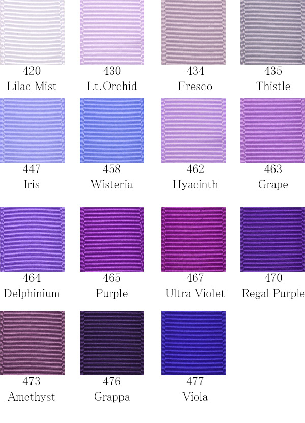 ◇在庫限り◇[K] 6mm 《10ｍ》 グログランリボン 紫系 裁縫材料