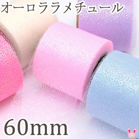 オーロララメチュールリボン　幅60mm　2m