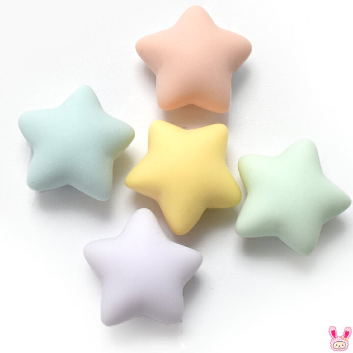 楽天市場】デコパーツ マカロンカラー3Dスターパーツ 2個入 ［在庫限り  