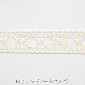 パステルリボン刺繍のスカラップリボン　幅35mm　1m単位　切り売り　(2m以上)