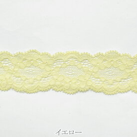 スカラップストレッチ花柄レースリボン　幅30mm　1m単位　切り売り　(2m以上)