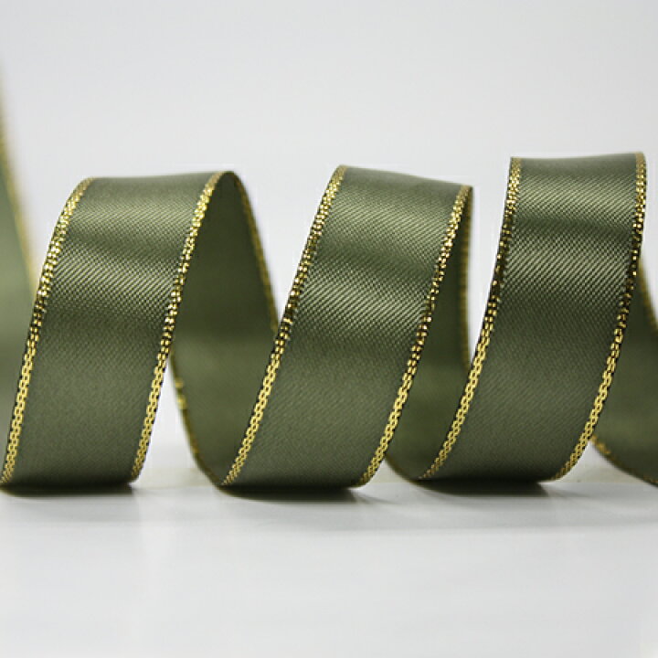 楽天市場】業務用 38mm ゴールドライン サテンリボン (91mロール 