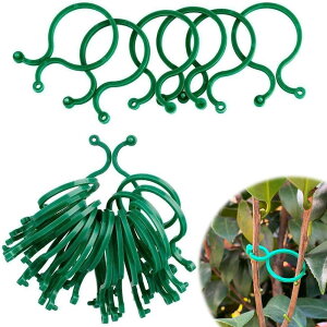 誘引クリップ 園芸 クリップ 植物サポートクリップ 支柱クリップ 結束バンド 庭の植物サポートリング 園芸用便利クリップ 誘引作業 サポート 接木つる つる性植物の誘導 果物の育成に 園芸
