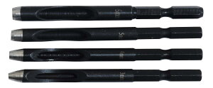 新潟精機 SK 六角軸皮抜きポンチセット 4本組 HMP-4S 6.35mm軸