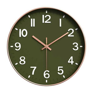 Wall clocks battery operated, 12�h large wall clock for living room Bedroom Classroom decor, Kitchen clock, Modern wall clock, Non-Ticking Silent Clock (Vintage green)