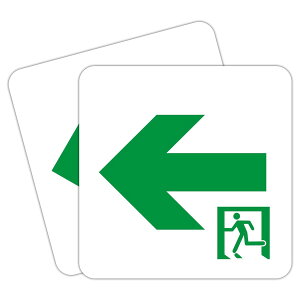 ANDCHI ���� �Ŕ� EXIT �ً}�o�� ���S�o���X�e�b�J�[ �T�C���v���[�g ���U���W�� ������ 12×12cm �A�N������ ��t�ȒP UV��� �h�� 2������