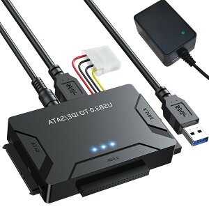 SATA USB �ϊ��P�[�u�� 2.5/3.5�C���` HDD 500GB~6TB SSD �ő�18TB ���w�h���C�u�Ή� SATA IDE usb�ϊ��A�_�v�^�[ �n�[�h�f�B�X�N �ǂݍ��� �Q�[�~���OPC�A�~�jPC�AMacbook�A�m�[�g �p�\�R���Ȃǃf�o�C�X�Ɏg