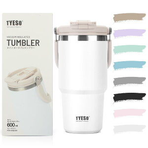 TYESO �^���u���[ �X�g���[�t�� 600ml ���� �ۗ�ۉ� ��e�� �X�e�����X�{�g�� �W�t�� ���ڂ�Ȃ� �E�H�[�^�[�{�g�� �����^�� �����t �^��f�M ��d�\�� �L�� ������ �R��Ȃ� �A�E�g�h�A ��