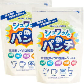 シュワッ！とパンチ 2パック(1kg×2) 洗浄剤 除菌 漂白剤 消臭 掃除 洗剤 マルチクリーナー 浸け置き洗い 風呂掃除 洗濯