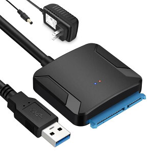SATA USB �ϊ��P�[�u�� 2024�A�b�v�O���[�h�� HDD 3.5 usb 2.5/3.5�C���` �ϊ��A�_�v�^�[ 12V/2A�d���A�_�v�^�[�t SSD HDD �f�[�^���o�� SATA3 USB 3.0 �ϊ��P�[�u�� PS4 Windows/Mac OS/Chrome OS/Linux �Ή� 5Gbps����