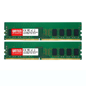 WINTEN �f�X�NPC�p������ DDR4-2400 8GB�i4GB×2���j 288Pin CL17 1.2V DIMM SDRAM �����������[ ���݃������[�y5�N�E�����zWT-LD2400-D8GB