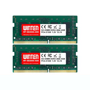 WINTEN �m�[�gPC�p������ DDR4-2666 8GB�i4GB×2���j 260Pin CL19 1.2V SODIMM SDRAM �����������[ ���݃������[�y5�N�E�����zWT-SD2666-D8GB