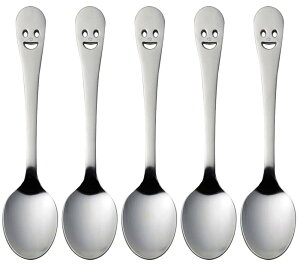 下村企販 ティースプーン 5本組 【日本製】 ステンレス 食洗機対応 全長14cm 錆びにくい 紅茶 コーヒー デザート 小さい ツヤ消し仕上げ カトラリー ニコシリーズ 燕三条 45730