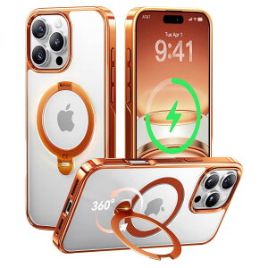 �y�����ʂ�㎿���E��_360°��]�zCASEKOO i Phone 16 Pro �p�P�[�X �N���A �ČRMIL�K�i ������ �L���L�� �t�B�b�g�� MagSafe�Ή� �ő�25W�}���[�d�Ή� ���c���� �p�x���� �������� �ϏՌ� ���ϋv�� ��