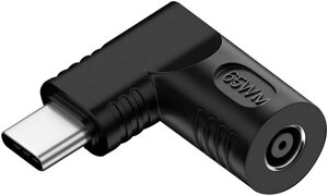 m[gp\R[dType-Cɕϊ Type-C USB PD 65WRo[^[ dϊA_v^[ 4.5×3.0mm vO Ή (Oa4.5mm a3.0mm Dell/HP dp) m[gPC [dA_v^[ gK[vO USB^CvC D