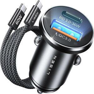 LISEN �����[�\�P�b�g usb �}���[�d �V�K�[�\�P�b�g�[�d�� USB-C�y2026�ŋ��̃R�X�p�E�X�e���X�݌v�zPD36W+60W �}���[�d�P�[�u���t�� 30����55���E�S���� �ԍڏ[�d�� �^�C�vc �d������ �A���t�@�[�h4