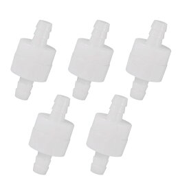 DELUXEFOX ワンウェイバルブ 8mm逆流防止弁【5個入り】配管逆止弁 抗オゾン チェックバルブ ドレンホース用逆止弁 プラスチック製 内圧コントロールバルブ 油圧バルブの逆止弁