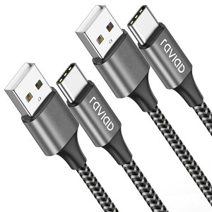 RAVIAD USB Type C �P�[�u���y3m/2�{�Z�b�g�z�^�C�v C �P�[�u�� 3A �}���[�d �����f�[�^�]�� ���ϋv�i�C�����҂� USB-A to USB-C �R�l�N�^ Galaxy S24 S23 S21 S10 S9 S8�ANote 10 9�ARedmi 9T�AXperia XZ3 XZ2 XZs�AOppo reno