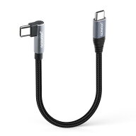 aceyoon USB C ケーブル 短い 線長20cm Type-C L字 1本 最大100W 急速充電 タイプC 単側L型 20センチ 480…