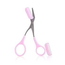 眉毛 ハサミ 眉毛ハサミ くし付き ピンク ハサミ 眉毛カット アイブロウ 眉毛のお手入れ 眉はさみ 眉カット コーム付き