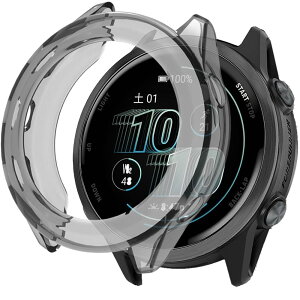 FINON for Garmin Forerunner 570 47mm �p �P�[�X �o���p�[�P�[�X �y�� �ȈՒE�� �V���v�� �ȈՃp�b�P�[�W (�N���A�u���b�N)