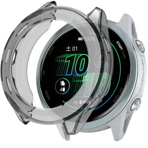 FINON for Garmin Forerunner 570 42mm �p �P�[�X �o���p�[�P�[�X �y�� �ȈՒE�� �V���v�� �ȈՃp�b�P�[�W (�N���A�u���b�N)